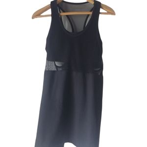 Mondetta Black Mesh Top Built-in Bra in Small